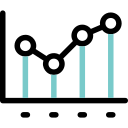 Line chart animated icon